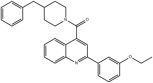 4-[(4-benzyl-1-piperidinyl)carbonyl]-2-(3-ethoxyphenyl)quinoline Struktur