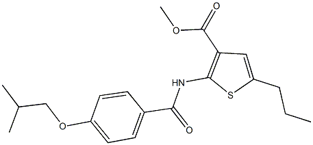 methyl 2-[(4-isobutoxybenzoyl)amino]-5-propyl-3-thiophenecarboxylate Struktur