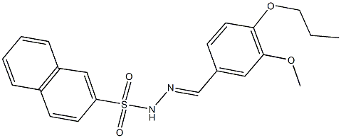 N'-(3-methoxy-4-propoxybenzylidene)-2-naphthalenesulfonohydrazide Struktur