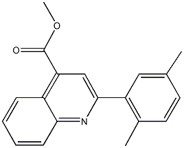 methyl 2-(2,5-dimethylphenyl)-4-quinolinecarboxylate Struktur