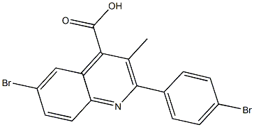 6-bromo-2-(4-bromophenyl)-3-methyl-4-quinolinecarboxylic acid Struktur