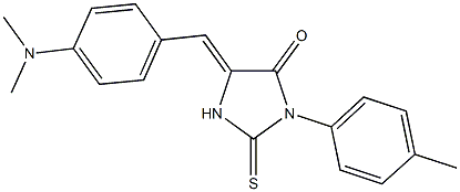 5-[4-(dimethylamino)benzylidene]-3-(4-methylphenyl)-2-thioxo-4-imidazolidinone Struktur