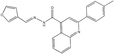 N'-(3-furylmethylene)-2-(4-methylphenyl)-4-quinolinecarbohydrazide Struktur