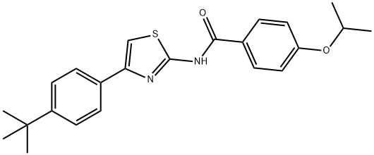 N-[4-(4-tert-butylphenyl)-1,3-thiazol-2-yl]-4-isopropoxybenzamide Struktur