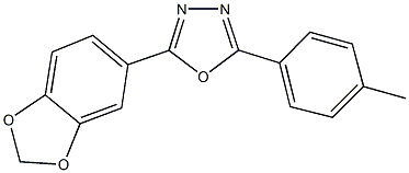 2-(1,3-benzodioxol-5-yl)-5-(4-methylphenyl)-1,3,4-oxadiazole Struktur