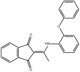 2-[1-(2-phenoxyanilino)ethylidene]-1H-indene-1,3(2H)-dione Struktur