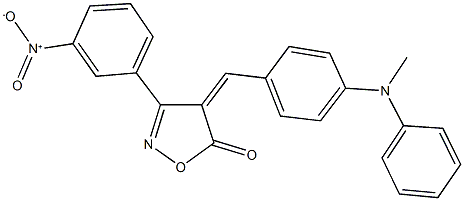 3-{3-nitrophenyl}-4-[4-(methylanilino)benzylidene]-5(4H)-isoxazolone Struktur