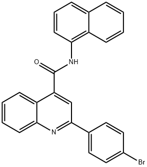 2-(4-bromophenyl)-N-(1-naphthyl)-4-quinolinecarboxamide Struktur