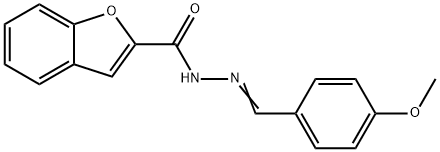 N'-(4-methoxybenzylidene)-1-benzofuran-2-carbohydrazide Struktur