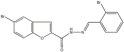 5-bromo-N'-(2-bromobenzylidene)-1-benzofuran-2-carbohydrazide Struktur