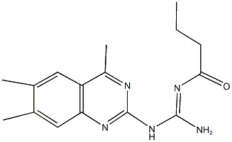 N''-butyryl-N-(4,6,7-trimethyl-2-quinazolinyl)guanidine Struktur