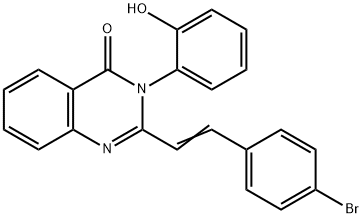 2-[2-(4-bromophenyl)vinyl]-3-(2-hydroxyphenyl)-4(3H)-quinazolinone Struktur