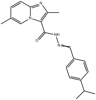 N'-(4-isopropylbenzylidene)-2,6-dimethylimidazo[1,2-a]pyridine-3-carbohydrazide Struktur