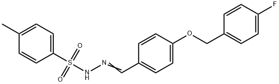 N'-{4-[(4-fluorobenzyl)oxy]benzylidene}-4-methylbenzenesulfonohydrazide Struktur