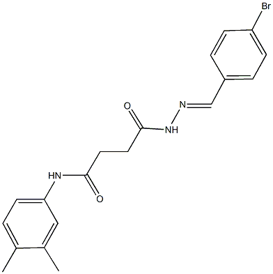 4-[2-(4-bromobenzylidene)hydrazino]-N-(3,4-dimethylphenyl)-4-oxobutanamide Struktur