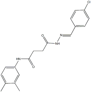 4-[2-(4-chlorobenzylidene)hydrazino]-N-(3,4-dimethylphenyl)-4-oxobutanamide Struktur