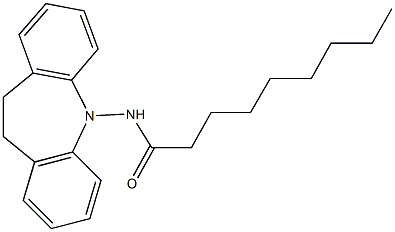 N-(10,11-dihydro-5H-dibenzo[b,f]azepin-5-yl)nonanamide Struktur