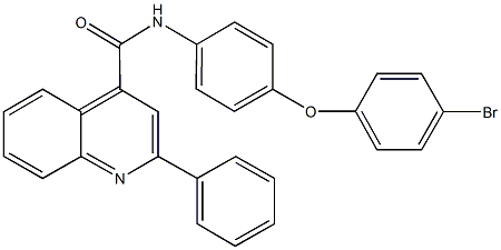 N-[4-(4-bromophenoxy)phenyl]-2-phenyl-4-quinolinecarboxamide Struktur