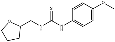 N-(4-methoxyphenyl)-N'-(tetrahydro-2-furanylmethyl)thiourea Struktur