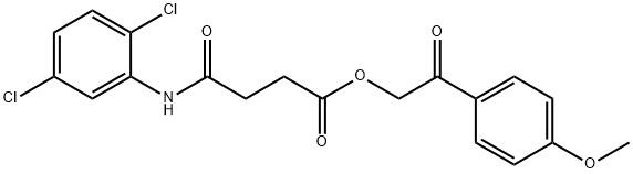 2-(4-methoxyphenyl)-2-oxoethyl4-(2,5-dichloroanilino)-4-oxobutanoate Struktur