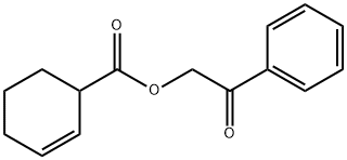 2-oxo-2-phenylethyl 2-cyclohexene-1-carboxylate Struktur