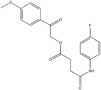 2-(4-methoxyphenyl)-2-oxoethyl 4-(4-fluoroanilino)-4-oxobutanoate Struktur