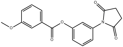 3-(2,5-dioxo-1-pyrrolidinyl)phenyl 3-methoxybenzoate Struktur