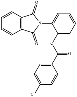 2-(1,3-dioxo-1,3-dihydro-2H-isoindol-2-yl)phenyl 4-chlorobenzoate Struktur