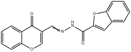 N'-[(4-oxo-4H-chromen-3-yl)methylene]-1-benzofuran-2-carbohydrazide Struktur