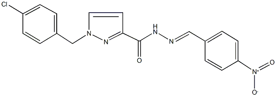 1-(4-chlorobenzyl)-N'-{4-nitrobenzylidene}-1H-pyrazole-3-carbohydrazide Struktur