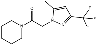 1-{[5-methyl-3-(trifluoromethyl)-1H-pyrazol-1-yl]acetyl}piperidine Struktur