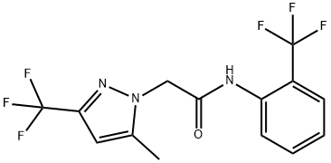 2-[5-methyl-3-(trifluoromethyl)-1H-pyrazol-1-yl]-N-[2-(trifluoromethyl)phenyl]acetamide Struktur