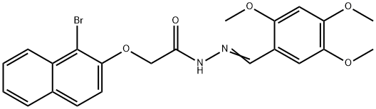 2-[(1-bromo-2-naphthyl)oxy]-N'-(2,4,5-trimethoxybenzylidene)acetohydrazide Struktur