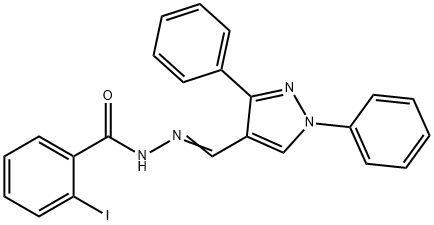 N'-[(1,3-diphenyl-1H-pyrazol-4-yl)methylene]-2-iodobenzohydrazide Struktur