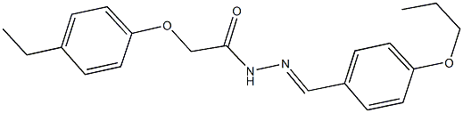 2-(4-ethylphenoxy)-N'-(4-propoxybenzylidene)acetohydrazide Struktur