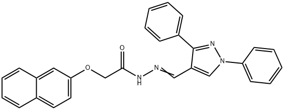 N'-[(1,3-diphenyl-1H-pyrazol-4-yl)methylene]-2-(2-naphthyloxy)acetohydrazide Struktur