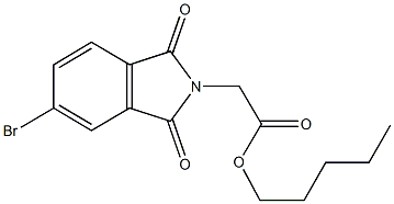 pentyl (5-bromo-1,3-dioxo-1,3-dihydro-2H-isoindol-2-yl)acetate Struktur