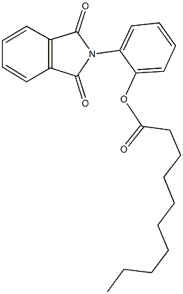 2-(1,3-dioxo-1,3-dihydro-2H-isoindol-2-yl)phenyl decanoate Struktur