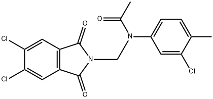 N-(3-chloro-4-methylphenyl)-N-[(5,6-dichloro-1,3-dioxo-1,3-dihydro-2H-isoindol-2-yl)methyl]acetamide Struktur