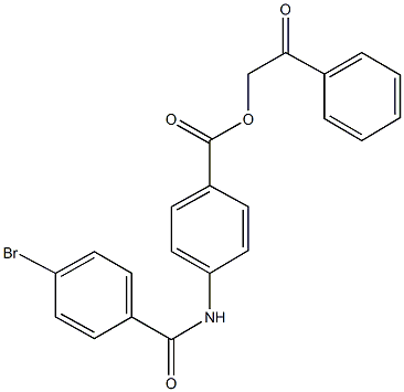 2-oxo-2-phenylethyl 4-[(4-bromobenzoyl)amino]benzoate Struktur