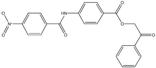 2-oxo-2-phenylethyl 4-({4-nitrobenzoyl}amino)benzoate Struktur