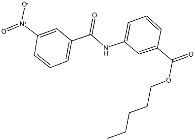 pentyl 3-({3-nitrobenzoyl}amino)benzoate Struktur