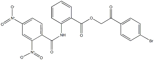 2-(4-bromophenyl)-2-oxoethyl 2-({2,4-dinitrobenzoyl}amino)benzoate Struktur