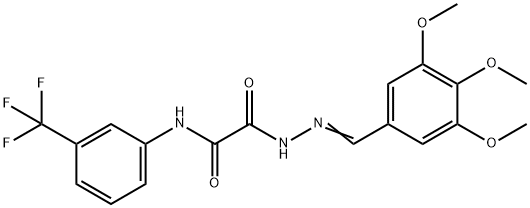 2-oxo-N-[3-(trifluoromethyl)phenyl]-2-[2-(3,4,5-trimethoxybenzylidene)hydrazino]acetamide Struktur