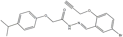 N'-[5-bromo-2-(2-propynyloxy)benzylidene]-2-(4-isopropylphenoxy)acetohydrazide Struktur