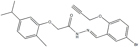 N'-[5-bromo-2-(2-propynyloxy)benzylidene]-2-(5-isopropyl-2-methylphenoxy)acetohydrazide Struktur