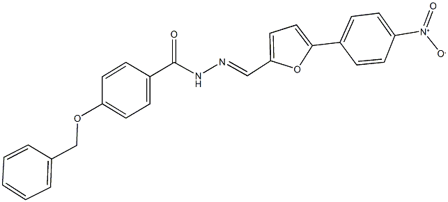 4-(benzyloxy)-N'-[(5-{4-nitrophenyl}-2-furyl)methylene]benzohydrazide Struktur