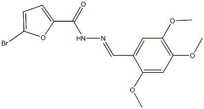 5-bromo-N'-(2,4,5-trimethoxybenzylidene)-2-furohydrazide Struktur