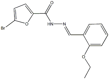 5-bromo-N'-(2-ethoxybenzylidene)-2-furohydrazide Struktur