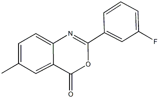 2-(3-fluorophenyl)-6-methyl-4H-3,1-benzoxazin-4-one Struktur